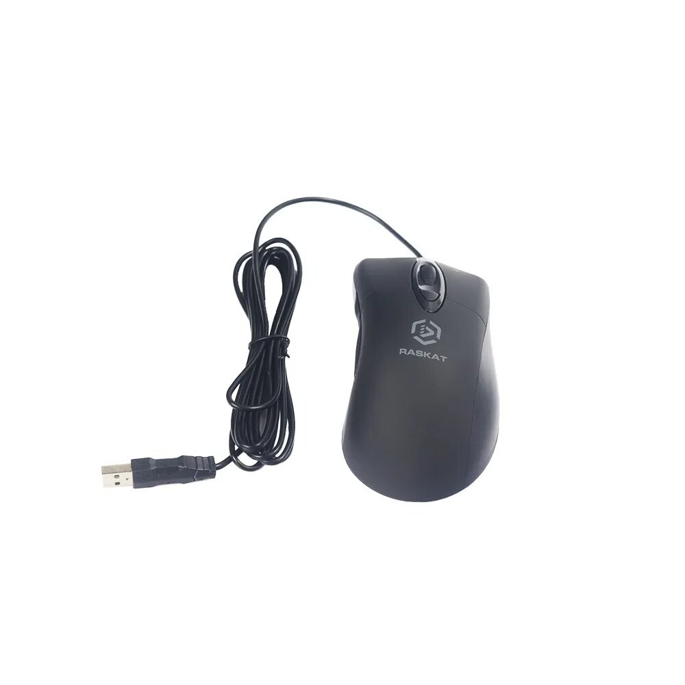 Мышь проводная Raskat M018 черный, 3200 dpi, USB, кнопки - 6