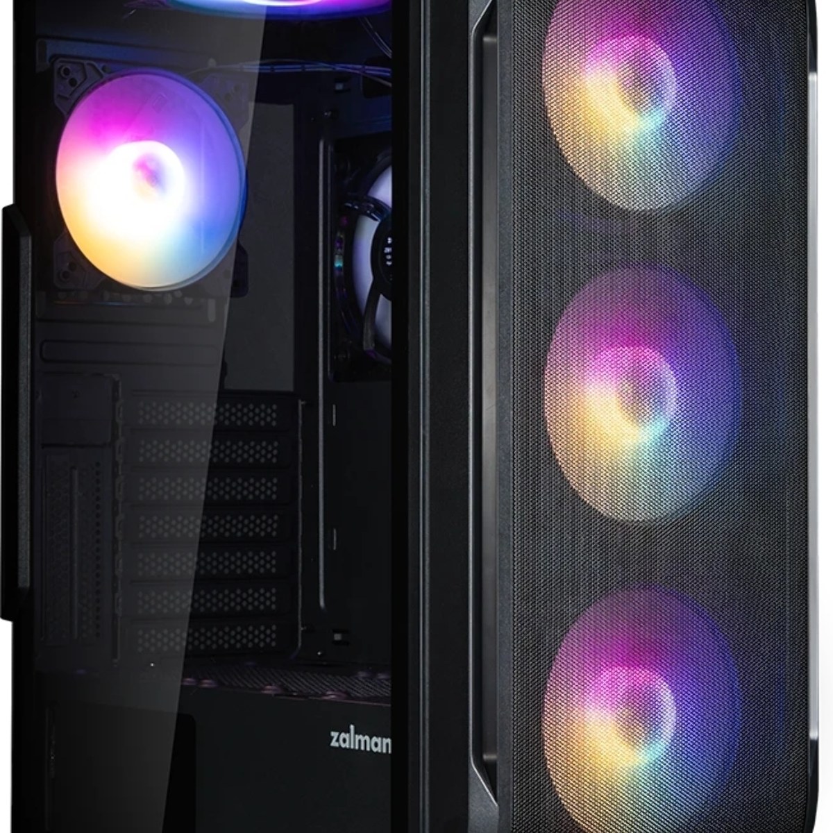 Компьютерный корпус ZALMAN N7 PLUS V2, ATX, черный, WINDOW, 1xCombo (3.5” or 2.5”), 1 x 3.5”, 3 x 2.5”, 2xUSB2.0, 1xUSB3.0, FRONT 3x120мм RGB, REAR 1x120мм RGB, TOP 2x120мм RGB, SIDE 1x120мм