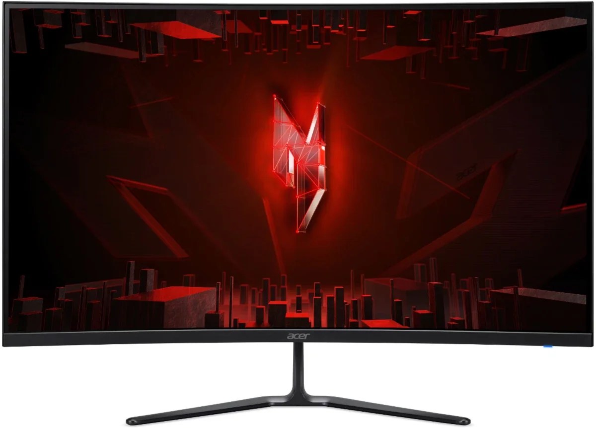 Монитор 31.5" Acer ED320QUS3bmiipx VA 2560x1440, 180 Гц, (1)5 мс, 16:9, 250 кд/м², 2xHDMI 2.0, DP, HDR10, FreeSync, изогнутый экран (1500R), динамики, черный