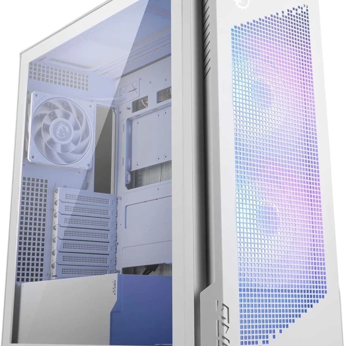 Компьютерный корпус MSI MPG VELOX 300R AIRFLOW PZ белый, Global, 2xUSB 3.2 Gen 1, 1xUSB 3.2 Gen2Type-C, 2x160мм ARGb Fan, 1