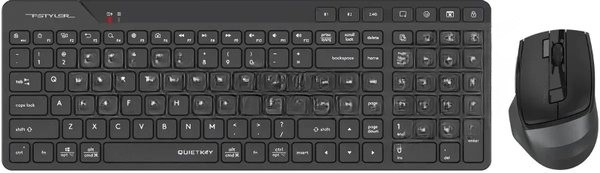 Комплект клавиатура+мышь A4Tech FStyler FB2800C Air2 беспроводной, USB + Bluetooth, 2000 DPI, черный/серый