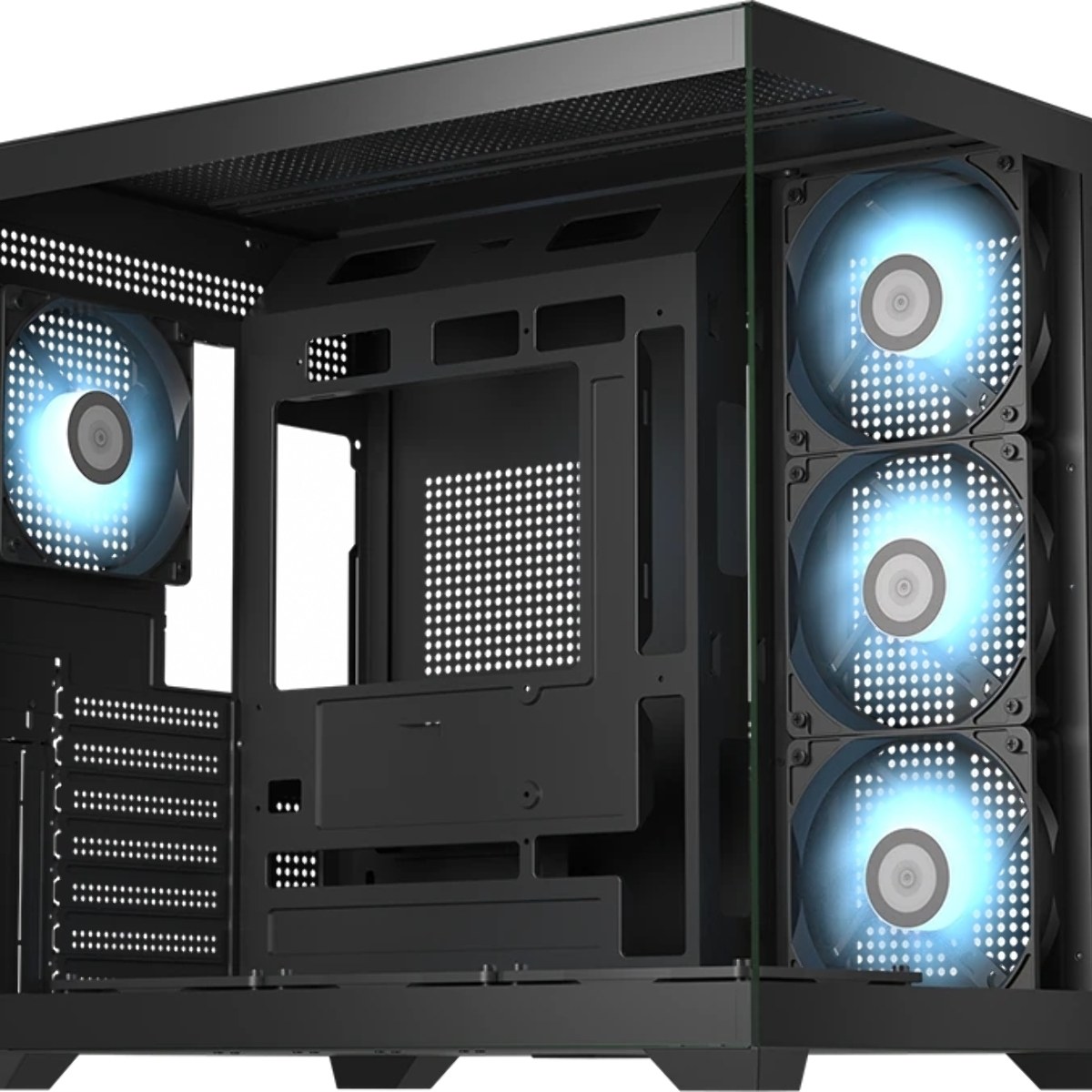 Компьютерный корпус без блока питания PCCooler C3T700 BK, Midi-Tower, TG, no fans, 1xUSB-A 3.0 + 1xUSB-A 2.0 + 1xUSB-C, ATX, mATX, mITX черный