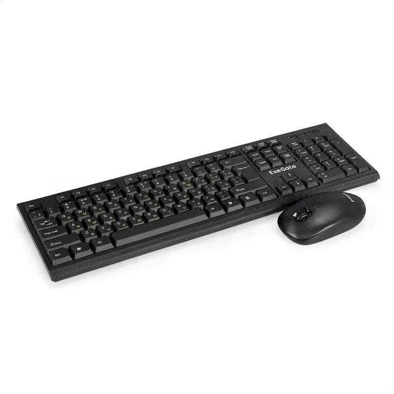 Комплект клавиатура+мышь ExeGate Professional Standard Combo MK200 беспроводной, USB, 1200 DPI, чёрный