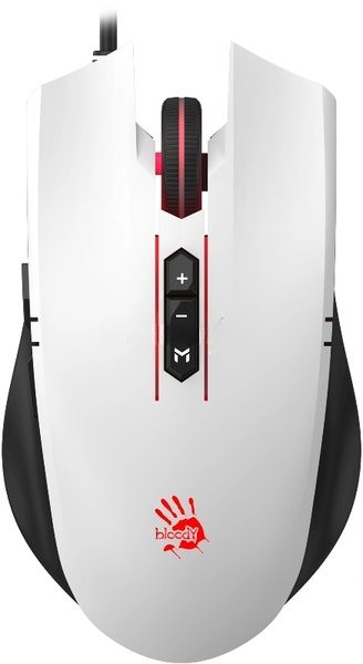 Мышь проводная A4Tech Bloody ES7 белый, 6000 dpi, USB Type-A, кнопки - 8