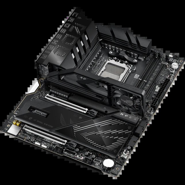 Материнская плата ASUS ROG CROSSHAIR X870E APEX, AM5, AMD X870E, 2xDDR5, 4xSATA, 5xM.2, 1xPCIe 5.0 x16, 1x5Gb LAN, USB Type-C, Wi-Fi 7, Bluetooth, 2x3.5 мм, 7.1, ATX