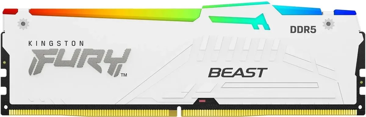 Оперативная память DDR5 16Gb 5600MHz Kingston KF556C36BWEA-16 Fury Beast Expo RGb RTL Gaming PC5-44800 CL36 DIMM 288-pin 1.25В kit single rank с радиатором Ret