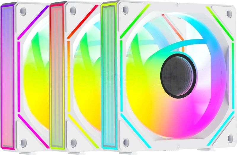 Вентилятор для корпуса Fan Ocypus Gaммa F12 UNI WH ARGb 3 IN 1 PWM белый