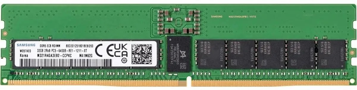 Оперативная память Samsung, DDR5, 32GB (1x32GB), 6400 MHz, CL46, для сервера, OEM