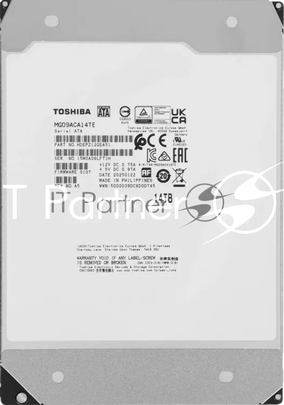 Жесткий диск HDD Toshiba MG09 14Tb 7200rpm SATA III 512Mb 3.5"