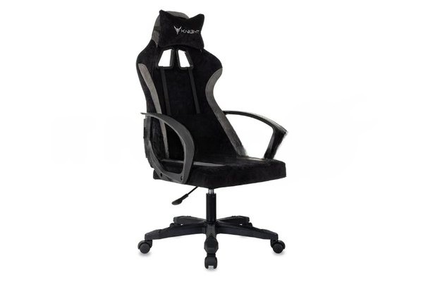 Кресло игровое Knight Optimum черный/серый крестов. пластик