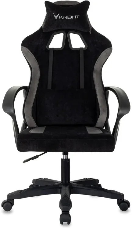 Кресло игровое Knight Optimum черный/серый крестов. пластик