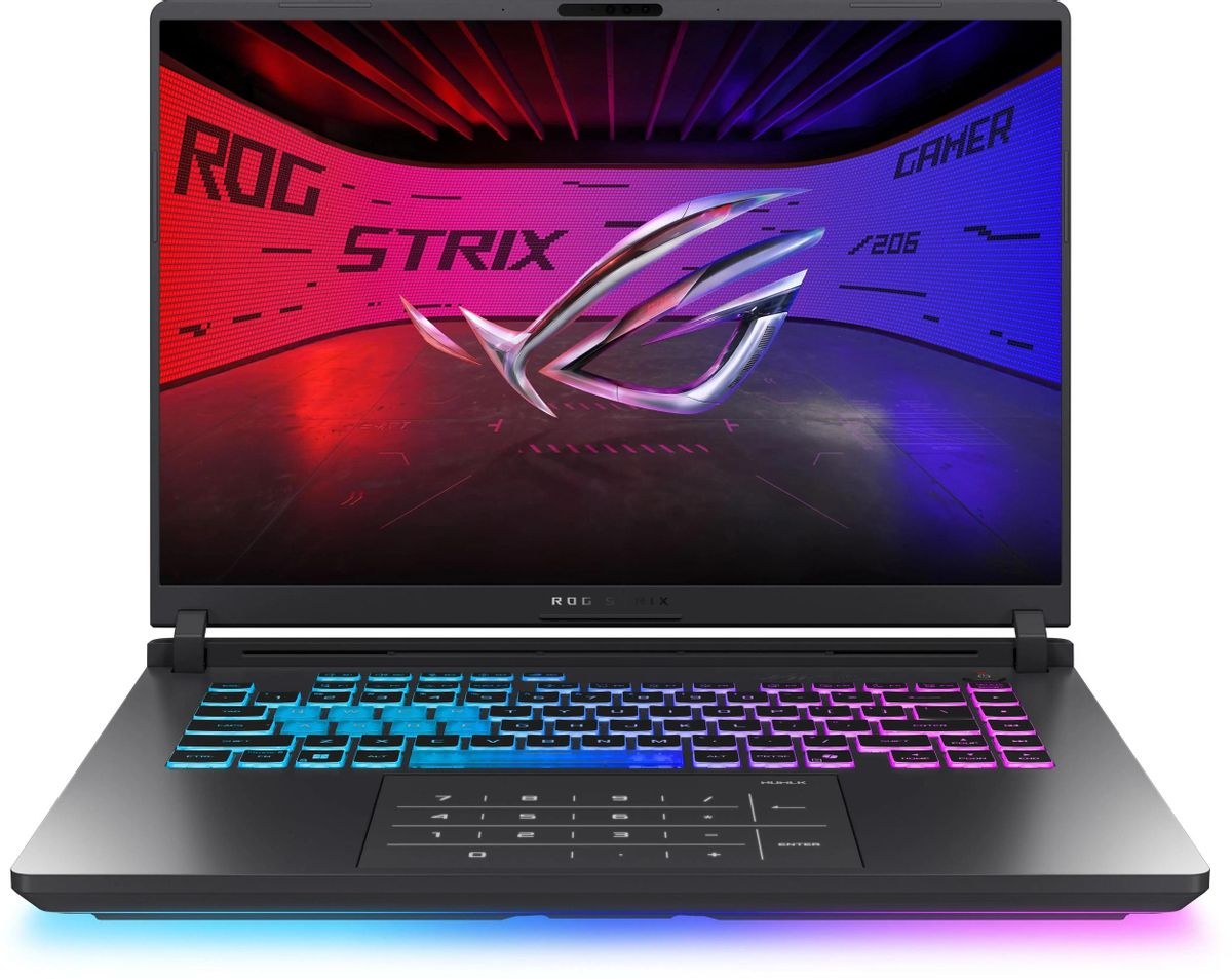 Ноутбук ASUS ROG Strix G16 G615LR-S5162 серый 16"(2560x1600 (матовый, 240Hz) IPS)/Intel Core Ultra 7 255HX(2.4Ghz)/16Gb/1024PCISSDGb/noDVD/Ext:NVIDIA GeForce RTX 5070 Ti(12288Mb)/Cam/BT/WiFi/90WHr/war 1y/2.65kg/DOS