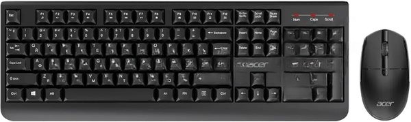 Комплект клавиатура+мышь Acer OCC401 беспроводной, USB, 1600 DPI, чёрный