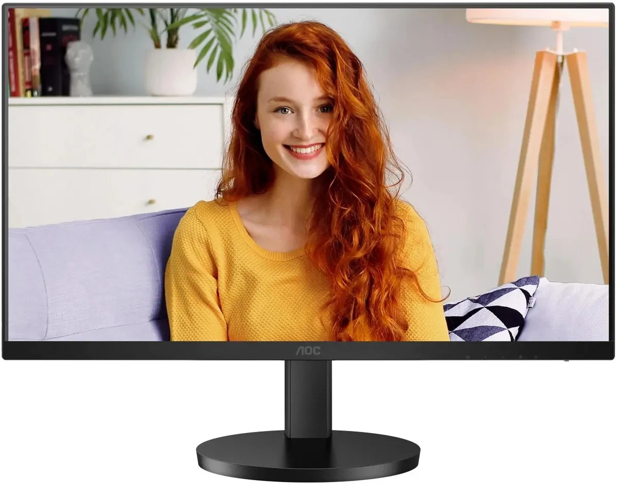 Монитор 27" AOC U27B3AF IPS 3840x2160, 60 Гц, 4 мс, 16:9, 350 кд/м², DP 1.4, HDMI 2.0, 3.5 Jack, Adaptive-Sync, HDR10, динамики (2x2 Вт), черный