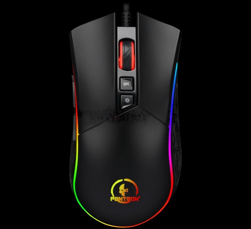 Мышь проводная Jet.A Panteon PS80 черный, 5000 dpi, USB, кнопки - 9