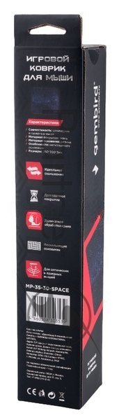 Коврик для мыши Gembird MP-35-30-SPACE, 350х300х3мм, "космос", ткань/резина, пакет