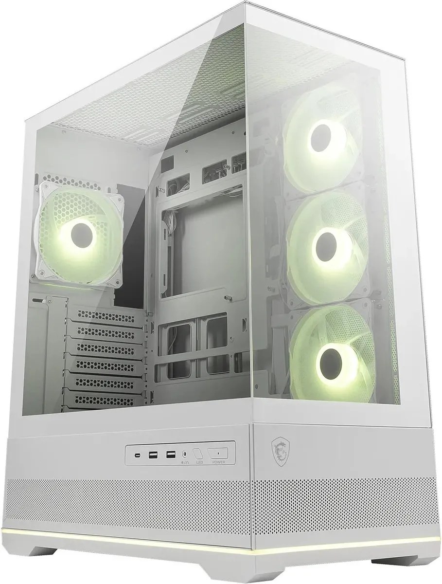 Компьютерный корпус MSI MAG Pano 110R PZ белый без БП ATX 6x120мм 7x140мм 2xUSB 3.0 1xUSB3.1 audio AirDuct bott PSU