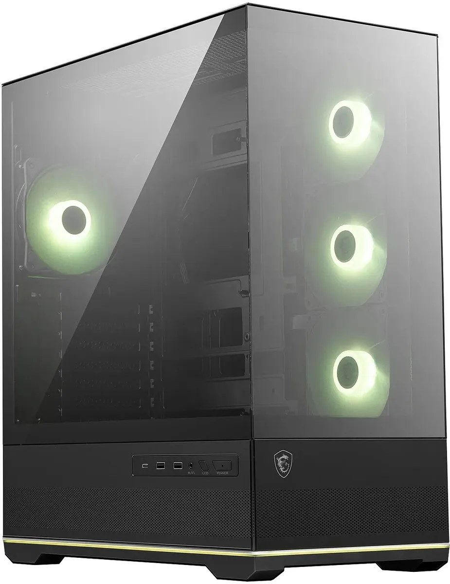 Компьютерный корпус MSI MAG Pano 110R PZ черный без БП ATX 6x120мм 7x140мм 2xUSB 3.0 1xUSB3.1 audio AirDuct bott PSU