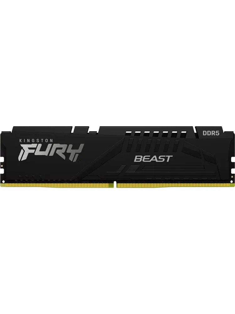 Оперативная память Kingston Fury Beast, DDR5, 32GB (1x32GB), 6000 MHz, CL36, с радиатором, черный
