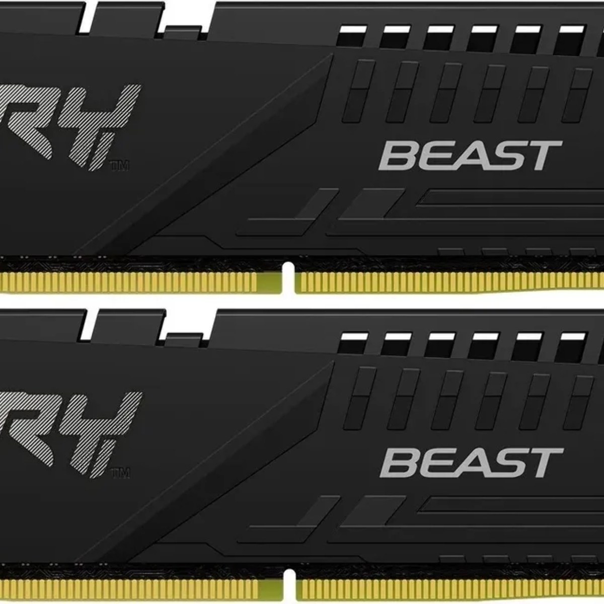 Оперативная память Kingston Fury Beast Black, DDR5, 64GB (2x32GB), 5200 MHz, CL40, с радиатором, чёрный