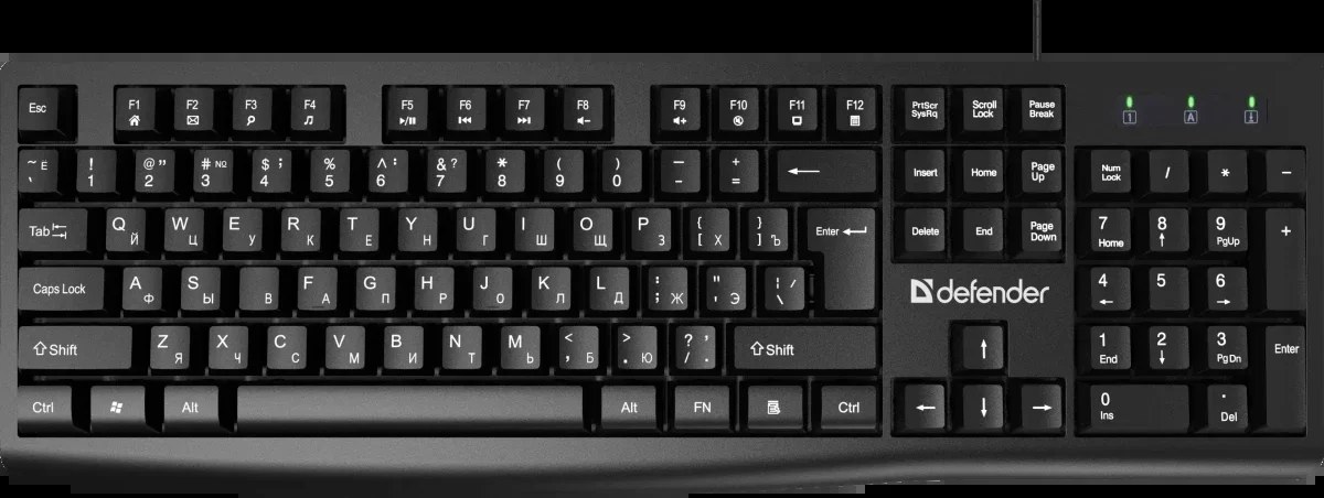 Клавиатура Defender Navigator HB-138 проводная, USB Type-A, чёрный
