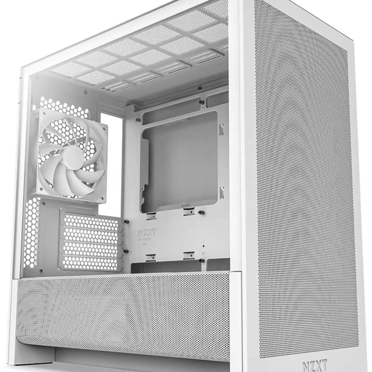 Компьютерный корпус без блока питания Case NZXT H3 Flow (2025), Midi-Tower, TG, 1x120мм, 1xUSB-A 3.2 + 1xUSB-C 3.2, mATX, mITX White