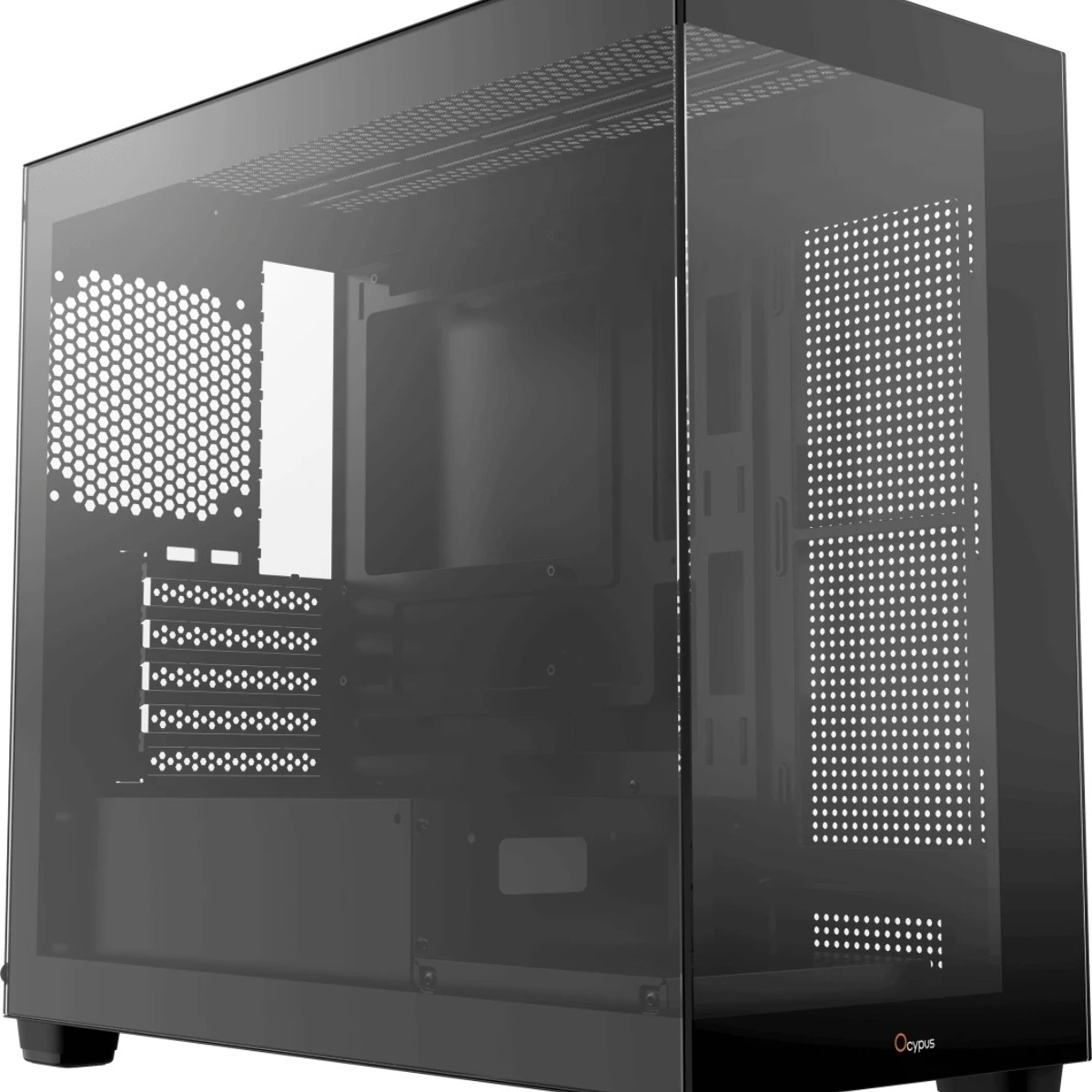 Компьютерный корпус Ocypus Gaммa C52 BK mATX/win/black/no PSU/Tempered Glass