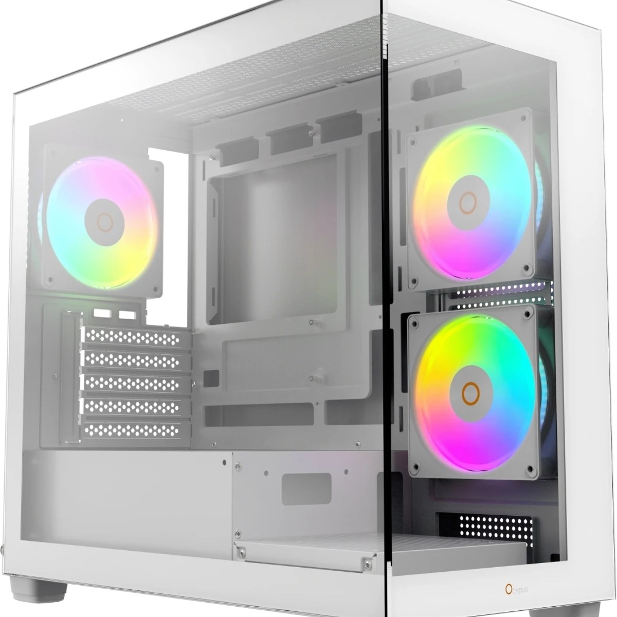 Компьютерный корпус Case Ocypus Gaммa C52 WH ARGB mATX/win/white/3 ARGB fans/no PSU/Tempered Glass
