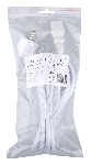 Кабель питания Cablexpert Schuko-C13, 3x1.0мм2, 10A, с заземлением, медь, 2м, белый, пакет