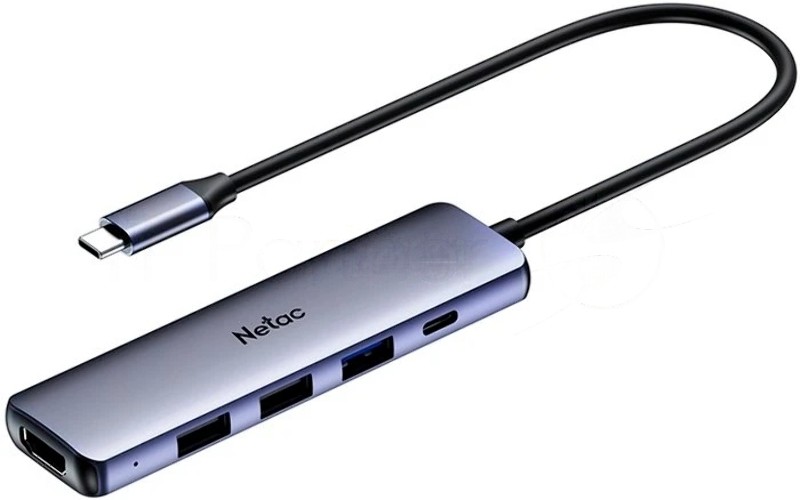 USB-концентратор Netac WF13, USB Type-C, USB/HDMI/USB Type-C, USB