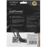 Кабель GoPower miniDisplayPort (m)-DisplayPort (m) 1м ver.1.4 черный Premium Zip-Lock c подвесом (1/