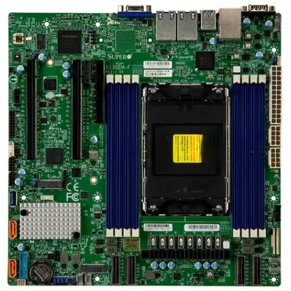 Материнская плата Supermicro X13SEM-F, LGA4677, Intel C741, 8xDDR5, 10xSATA, 2xM.2, 2xPCIe 5.0 x16, 1xPCIe 5.0 x8, 1xVGA, 1xCOM, 2x1Gb LAN, 2xUSB 3.2 Gen1, 2xUSB 2.0, microATX