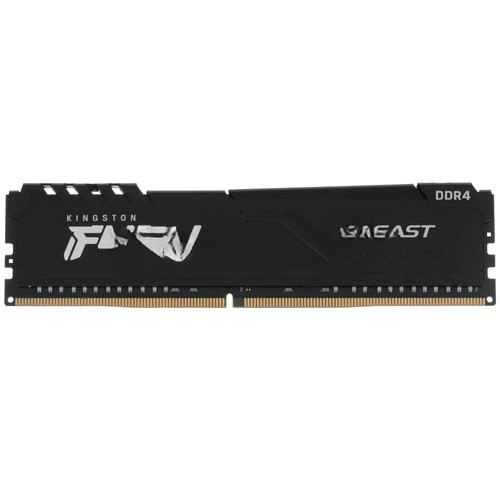 Оперативная память Kingston Fury Beast Black, DDR4, 16GB (1x16GB), 3200 MHz, CL16, с радиатором, черный