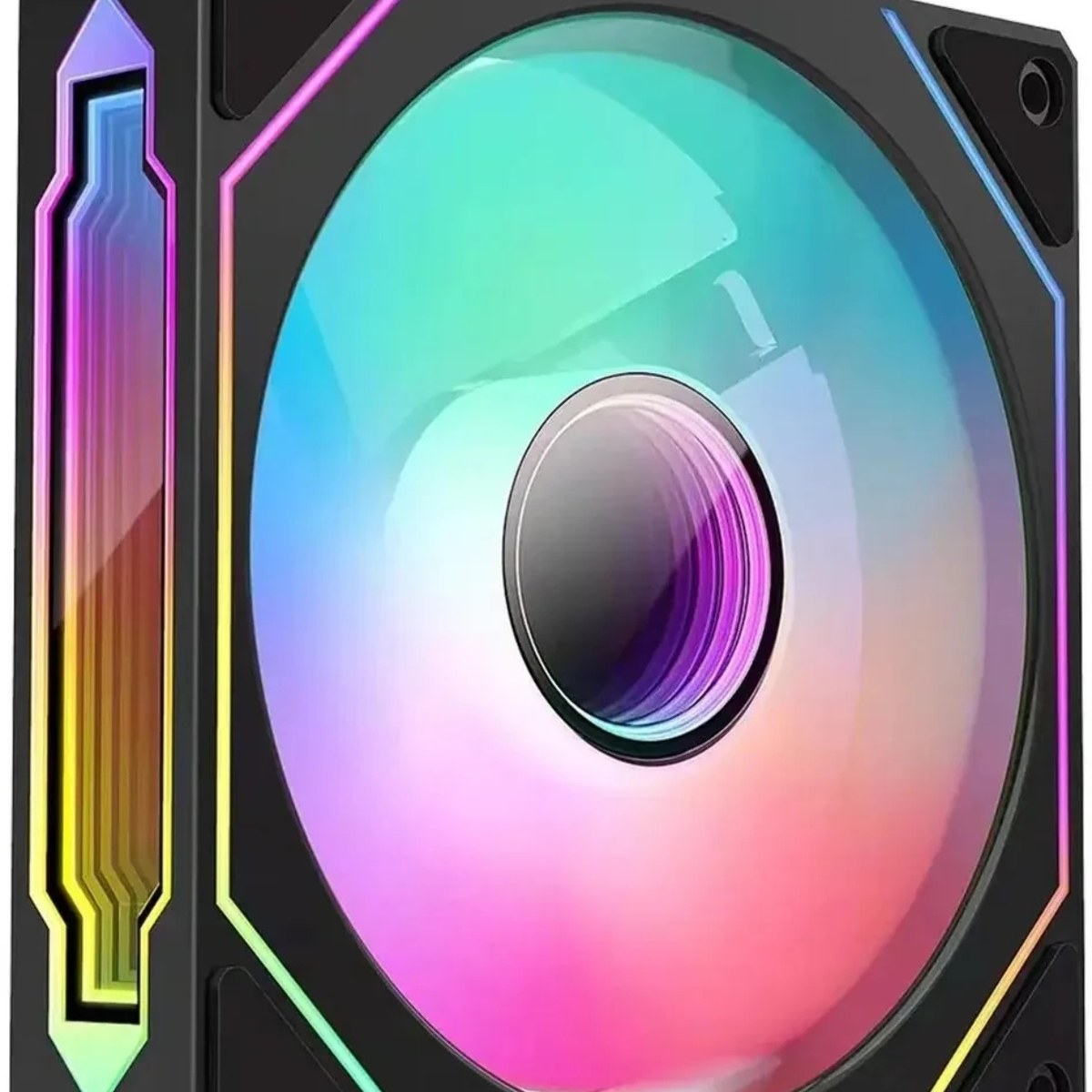 Вентилятор для корпуса Bloody CF-12 LCD ARGb 120х120x25 черный 4-pin 32дБ (упак.:1шт) (CF-12-ARGb120-BK) Ret