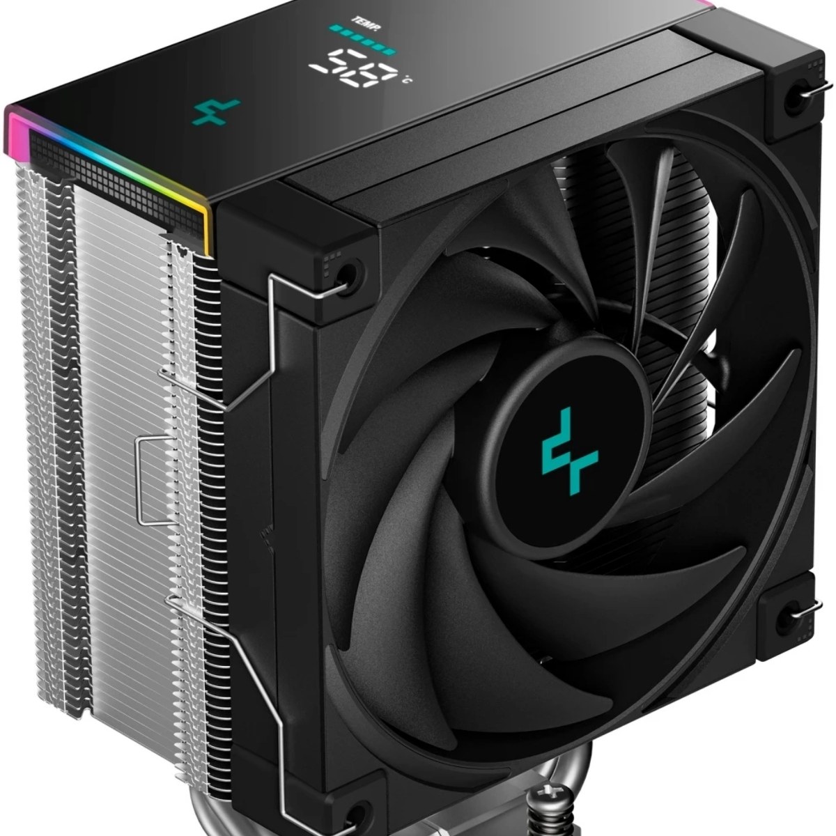 Кулер для процессора DEEPCOOL AK500S DIGITAL SE LGA20XX/1700/1200/115X/AM5/AM4 (12шт/кор, TDP 240W, PWM, Fan 120мм, 5 тепл. трубок, Copper Base, черный) RET (R-AK500S-BKADMN-GJD)