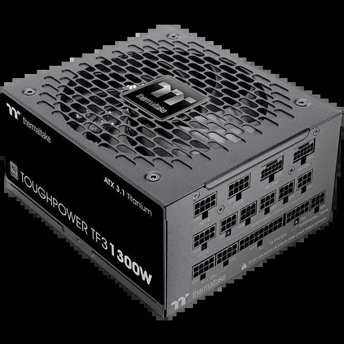 Блок питания Thermaltake Toughpower TF3 1300W, 1300Вт, 80+ Titanium, 140мм, модульный, черный