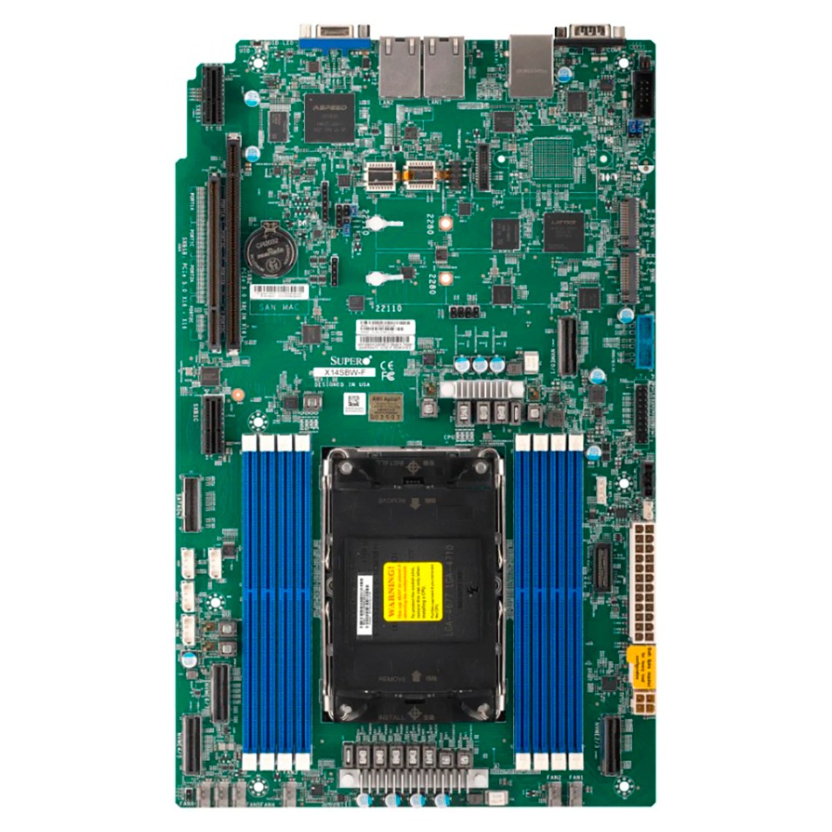 Материнская плата Supermicro X14SBW-F (Proprietary WIO, 1x LGA-4710, 8x Up to 1TB 6400MT/s ECC DDR5 RDIMM, 8x SATA ports, 1x PCIe 5.0 x8 (WIO-R), 2x PCIe 5.0 x16 (WIO-L), 2x M.2 PCIe 5.0 x2 (M-Key 2280/22110), 2x LAN with 1GbE with IntelI210)