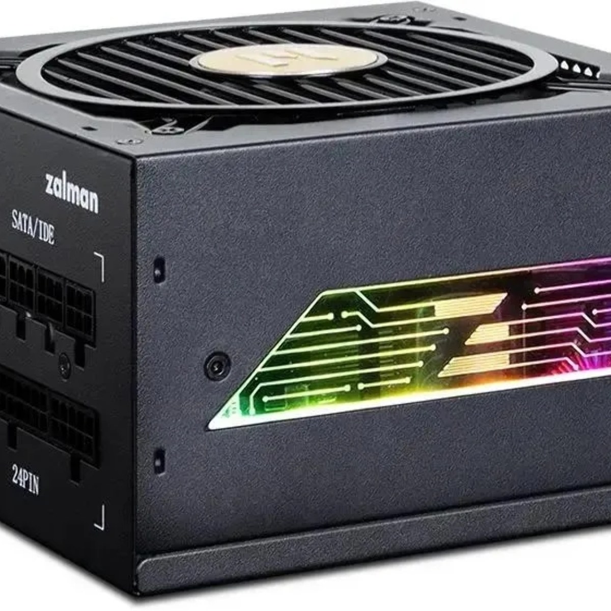 Блок питания Zalman ZM1000-TMX2 VIEW, 1000W, ATX12V v3.0, APFC, 12cm Fan, 80 PLUS Gold Gen5, Full Modular, side ARGb lights, Retail