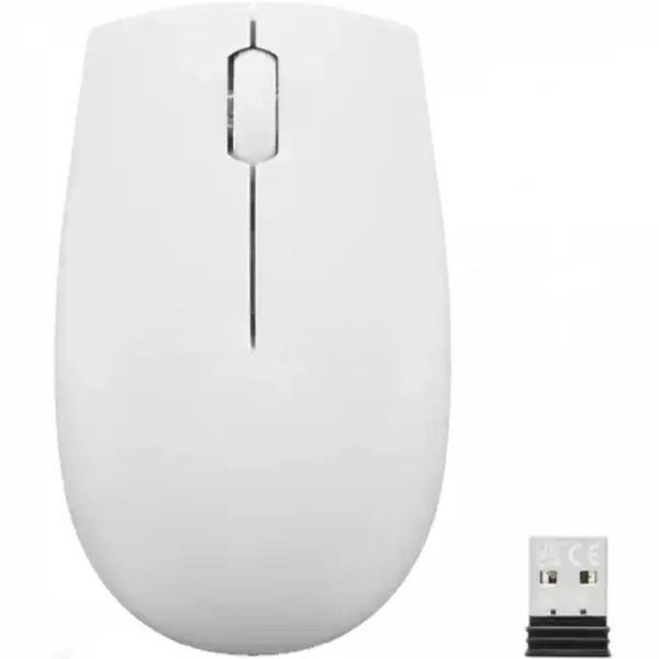 Мышь беспроводная Lenovo 300 светло-серый, 1000 dpi, радиоканал, USB, кнопки - 3