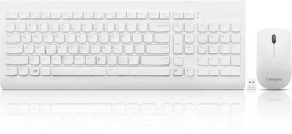 Комплект клавиатура+мышь Lenovo 510 беспроводной, USB, 1200 DPI, белый