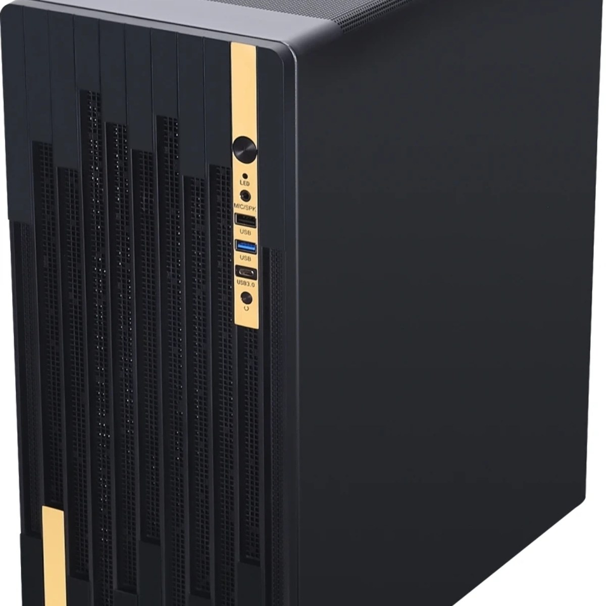 Компьютерный корпус Accord ACC-188R2 черный без БП ATX 4x120мм 1xUSB 2.0 1xUSB 3.0 1xUSB3.1 audio