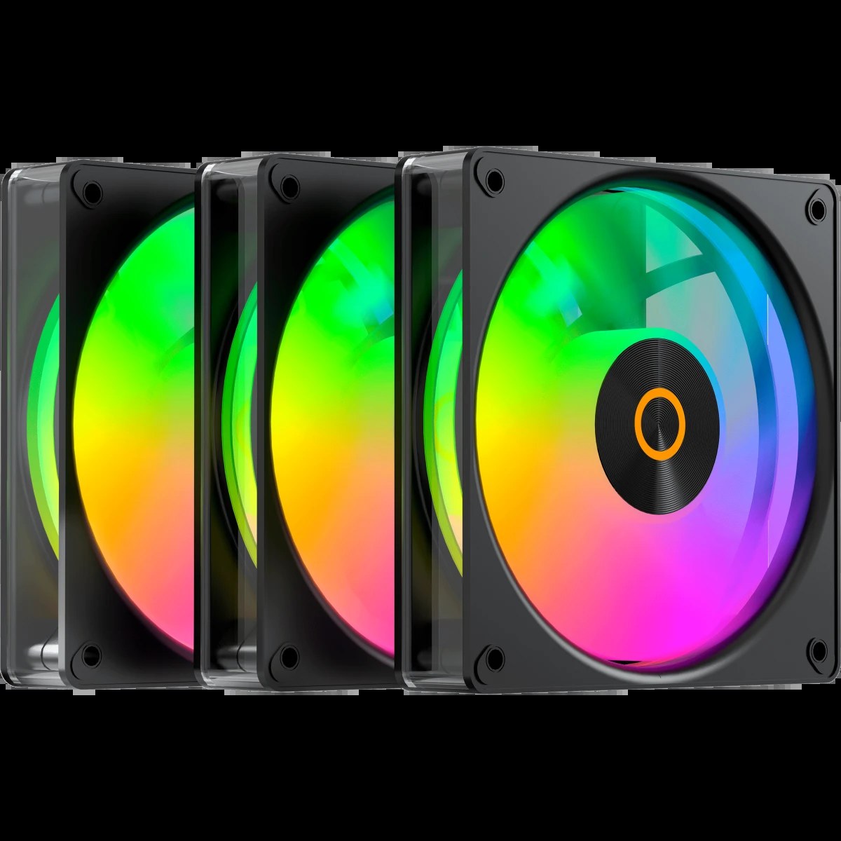 Вентилятор для корпуса Ocypus Gaммa F12 Elite BK ARGB 3 IN 1, 120x120x25мм, 4-PIN PWM, 600-1800 RPM, 26 DBA MAX, HYDRO BEARING