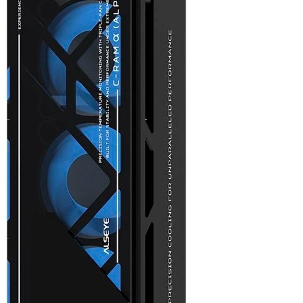 Вентилятор для процессора ALSEYE AS.03.08.0001 (C-RAM-Alpha-B) Product Size: 145.9 x 82 x 38.3мм Number of fans: 3 Size: 40 x 40 x 20мм Material: 1мм SPCC thick sheet metal Surface treatment: Powder coated black on the surface Box: Black Leaf: Milk white Luminous effect: internally emitting ARGb Spe