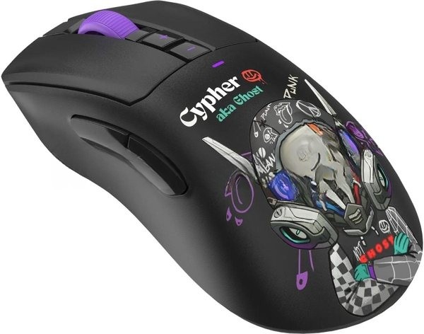 Мышь A4Tech Bloody R73 Pro черный/рисунок оптическая 26000dpi беспров. USB-C 7but (R73 PRO CYPHER GHOST)