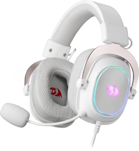 Гарнитура Redragon Zeus X белый, проводная, USB, подсветка