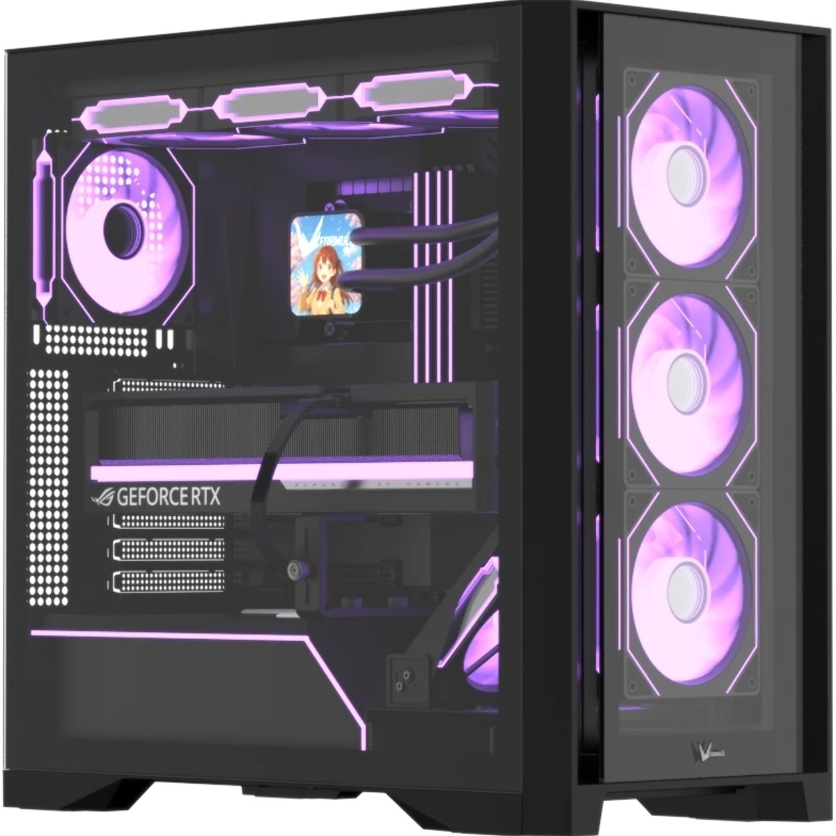 Компьютерный корпус AeroCool/Formula Air Power G8 Floe черный без БП ATX 2xUSB 3.0 1xUSB3.1 audio bott PSU