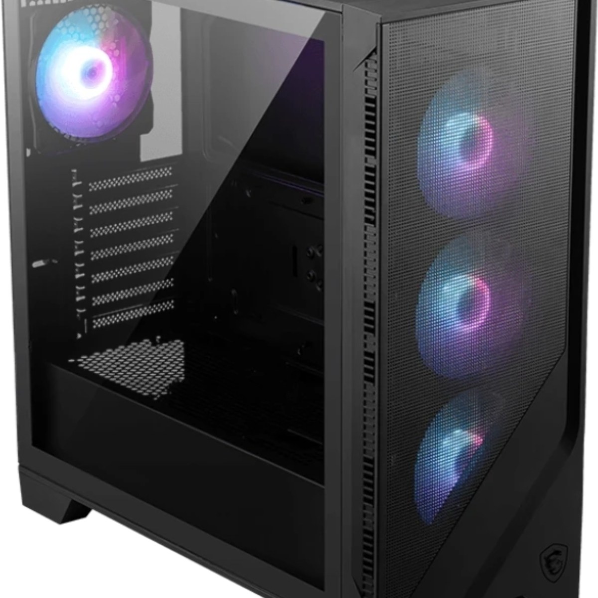 Компьютерный корпус без блока питания Case MSI MAG FORGE 321R AIRFLOW, Midi-Tower, TG, 4x120мм ARGB, 2xUSB 3.2, 1xUSB 3.2 Type-C, ATX, mATX, mITX черный