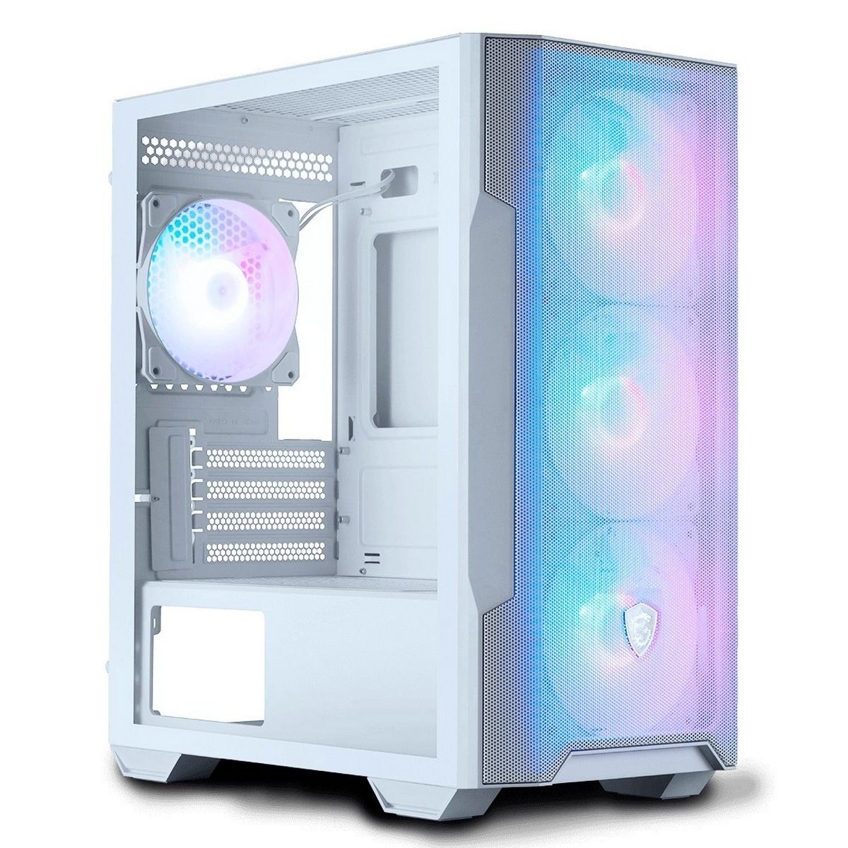 Корпус MSI MAG FORGE M100R, Mini-Tower, белый, 4 x 120 мм