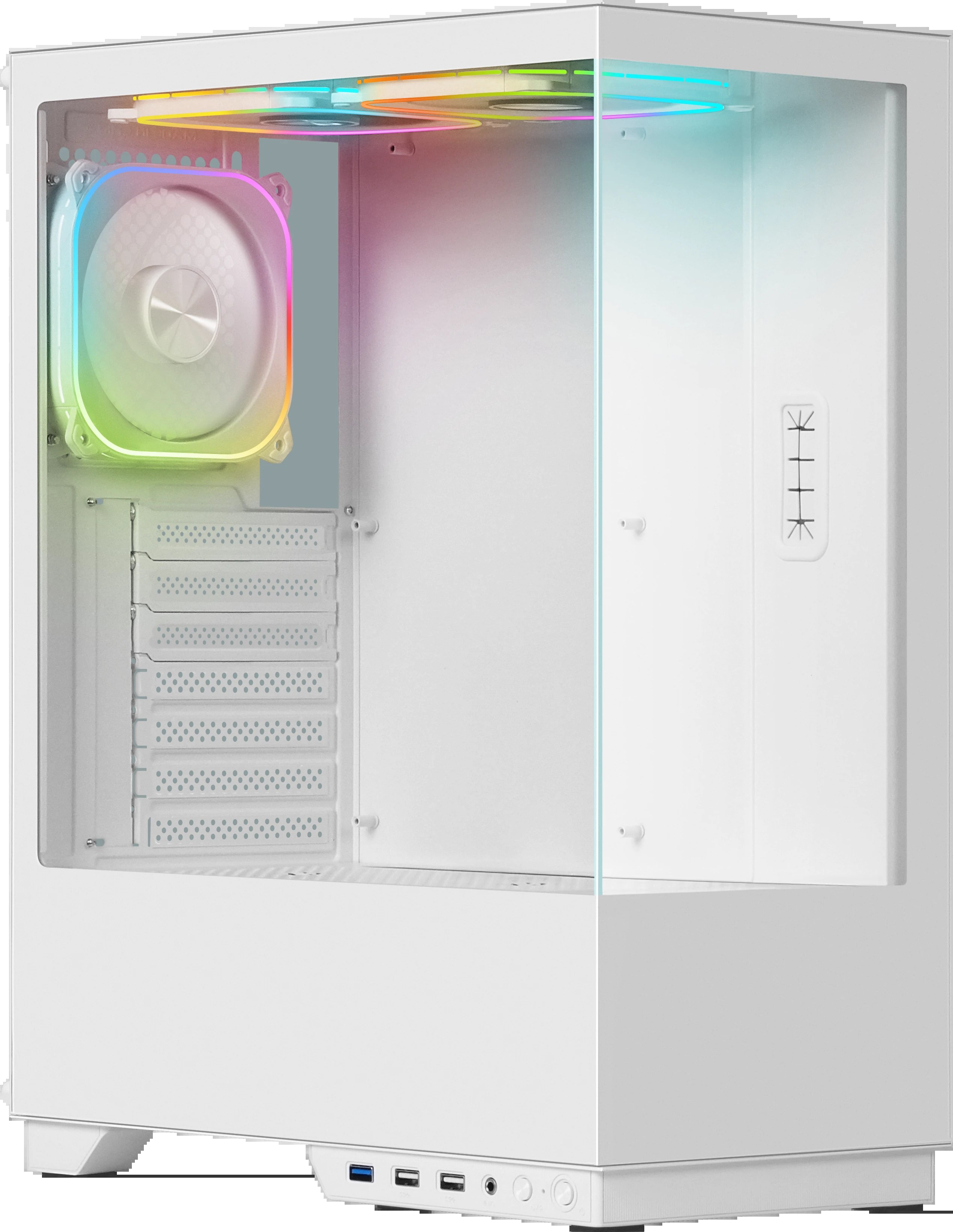 Компьютерный корпус Defender HyperHub белый,ATX,3fans,switch&M/BSync