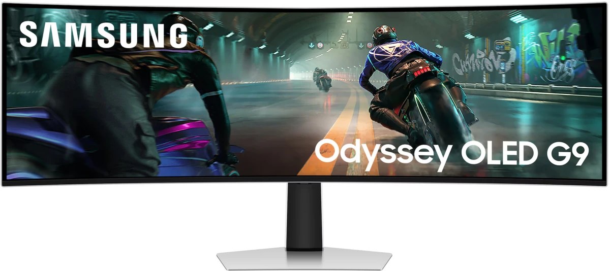 Монитор 49" Samsung Odyssey OLED G9 S49DG910SI OLED 5120x1440, 144 Гц, 0.03 мс, 32:9, 250 кд/м², DisplayHDR True Black 400, DP 1.4, HDMI 2.1, microHDMI 2.1, 3.5 Jack, FreeSync Premium Pro, PIP, изогнутый экран (1800R), серебристый